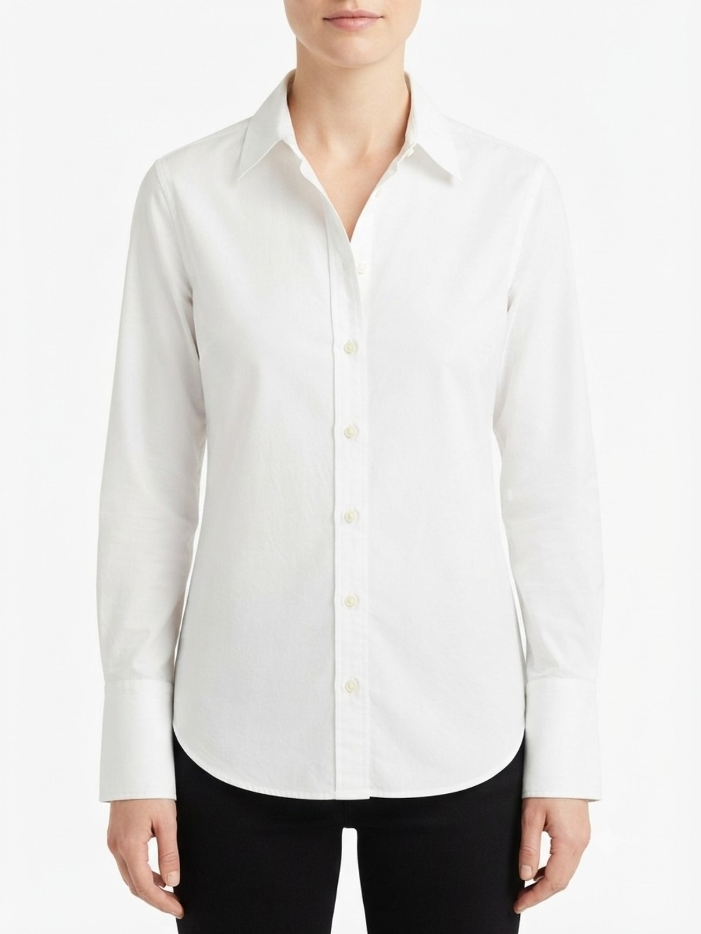 Sezane Classic White Button-Down Shirt Size 34/ US 2